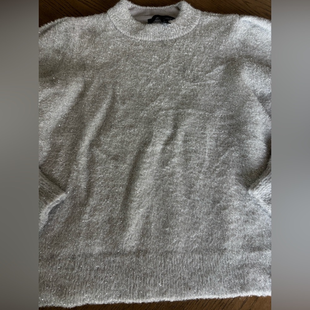 White House Black Market Silver Tinsel Sweater - Picture 12 of 13